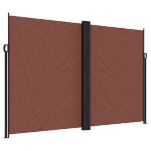 vidaXL toldo lateral retráctil marrón 220x1000 cm