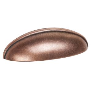 Tirador de copa 64mm cobre antiguo, lote de 24