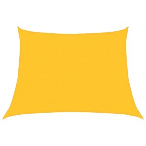 Toldo de vela trapecio hdpe amarillo 160 g/m² 4/5x3 m