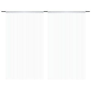 Cortinas de flecos 2 piezas 140x250 cm blancas es3791