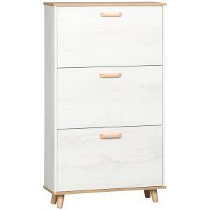 Armario de zapatos 70x23.5x122 cm color blanco Homcom