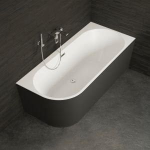 Bañera exenta   capri 170 droite noire  170 x76 x58   cm, spalina