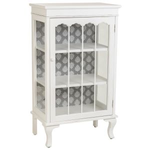 Vitrina de madera blanca 60.5x40.5x114.5