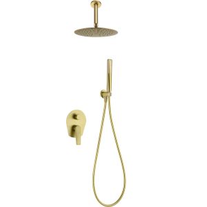 Imex - columna ducha empotrada con grifo oro serie paros
