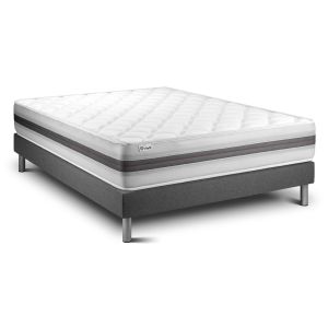 Conjunto vitalmemo back 160 x 220 cm somier kit gris