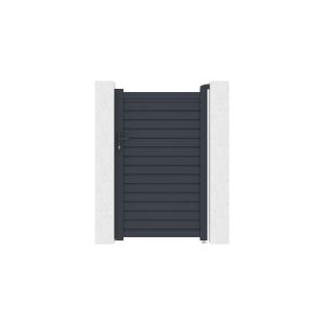 Puerta peatonal ajustable calancia 1m alt.160cm aluminio gris