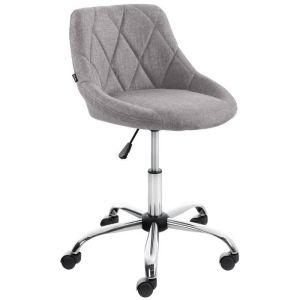 Taburete de trabajo ajustable - gris - tela
