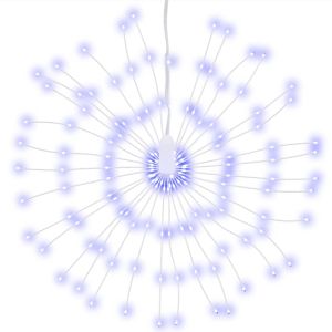 vidaXL luces de navidad de estrellas 8 uds 140 LED azul 17 cm