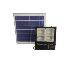 Proyector LED solar 60w panel separado 600 lm120 LEDs