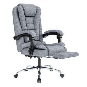 Rattantree silla de oficina ergonómica con reposapiés, gris