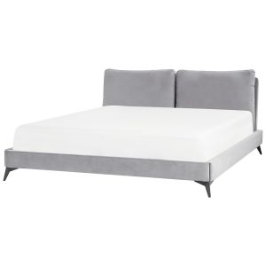 Cama terciopelo melle 180 x 200 cm gris