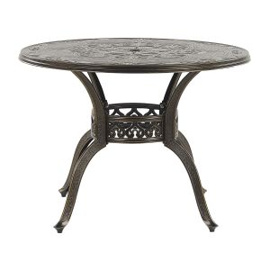 Mesa de jardín sapri 100 cm 100 cm metal marrón oscuro
