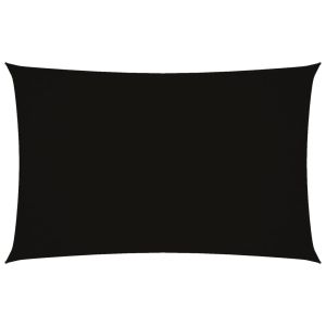 Toldo de vela rectangular tela oxford negro 2x4,5 m