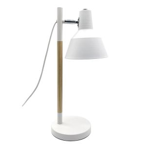 Basil desk lamp 1xe14 metal / wood white