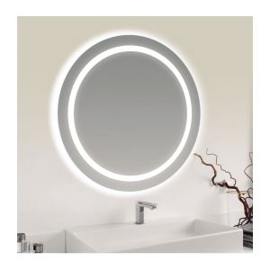 Espejo de baño LED redondo b-920 con luz frontal fría – ø 60 cm