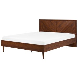 Cama mialet 180 x 200 cm marrón oscuro