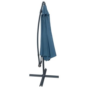 Sombrilla excéntrica oahu redonda 3,50m diámetro azul gris + funda