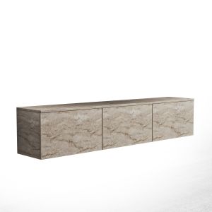 Mueble de televisión suspendido de madera con iluminación LED <<neon illumi