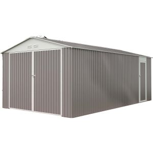 Garaje en metal "nevada" con puerta abatible - 18,56 m²