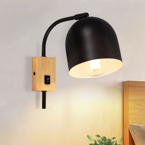 Nettlife aplique pared E27 negro 21.7x20.5