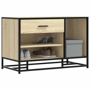 Banco zapatero madera de ingeniería roble sonoma 80x40x53,5 cm oif850205