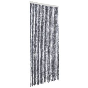vidaXL cortina mosquitera plateada chenilla 90x200 cm
