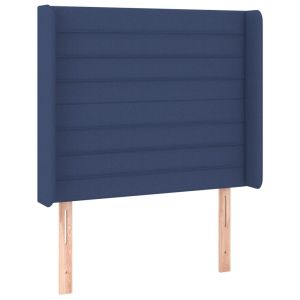 vidaXL cabecero con orejas de tela azul 83x16x118/128 cm