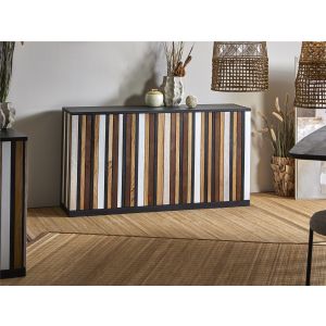Buffet 4p.multicolor acacia y dm 150x40x80 cms. 150x40x80 cms