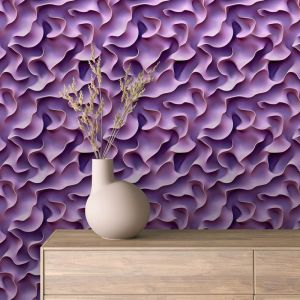 Papel pintado 3d olas moradas 60cm por 250cm