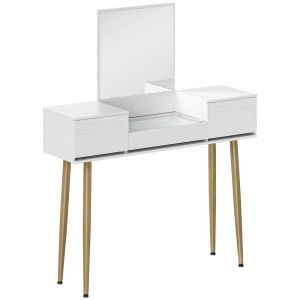Tocador de maquillaje 105.5x30x130.5 cm color blanco Homcom