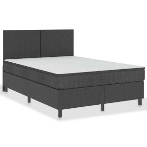 vidaXL estructura de cama box spring tela gris 160x200 cm