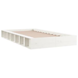 vidaXL estructura de cama madera maciza blanco 100x200 cm
