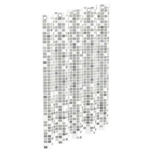 Eisl cortina de ducha con mosaico gris 200x180x0,2 cm