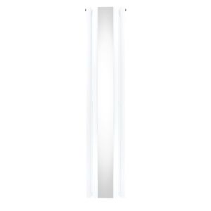 Radiador de columna ovalada con espejo - 1800mm x 380mm - blanco