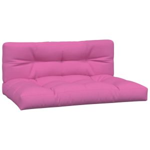 vidaXL cojines para sofá de palets 2 piezas tela rosa