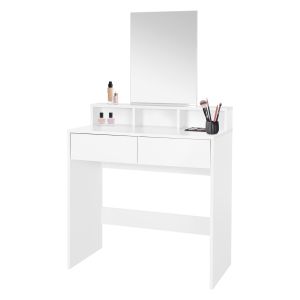 Tocador con taburete 80x40x140 cm aglomerado blanco ecd germany