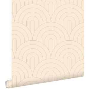 Estahome papel pintado arte deco beige 50 x 900 cm