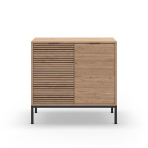 Aparador de 2 puertas y patas de metal - l80 cm - ariel
