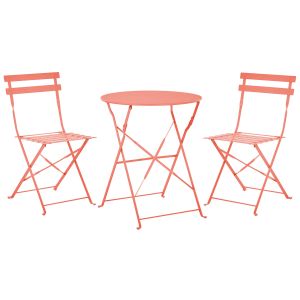Conjunto de balcón plegable fiori metal coral