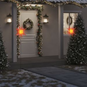Lámparas de navidad LED plegables 3 unidades rojo 57 cm es5908