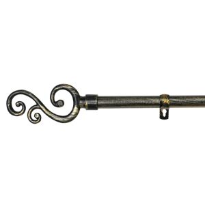 Barra de forja extensible y decorativa(negro+dorado, 160-310cm forma s)