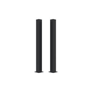 Juego de 2 postes de hierro carmo de 15x15cm y 185cm de alto, color negro.