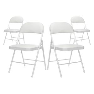 Pack 4 sillas plegables acolchadas blancas Thinia Home