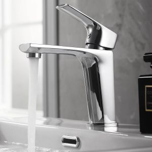 Imex - grifo monomando lavabo caño bajo cromado serie bali