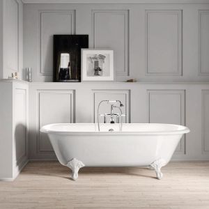 Bañera hierro plymouth  190 cm patas blancas