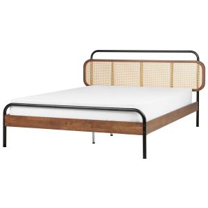 Cama ratán boussicourt 180 x 200 cm marrón oscuro