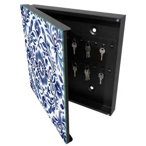 Armario para llaves 30x30x5 adorno floral, apertura izquierda tulup