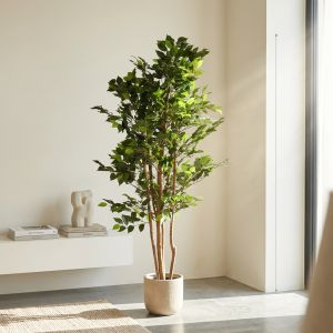 Planta artificial ficus 150cm marrón y verde - naturing monde
