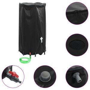 vidaXL depósito de agua plegable con grifo PVC 380 l
