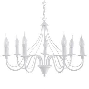 Candelabro minerva 7 blanco acero 60x80x60cm